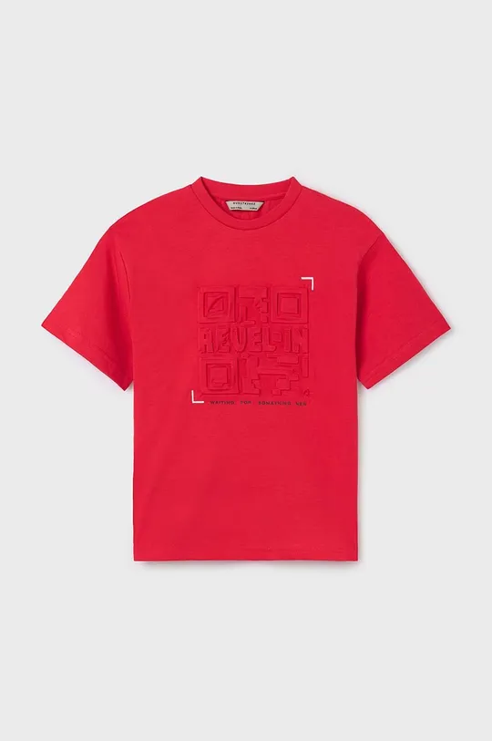 Детская хлопковая футболка Mayoral красный