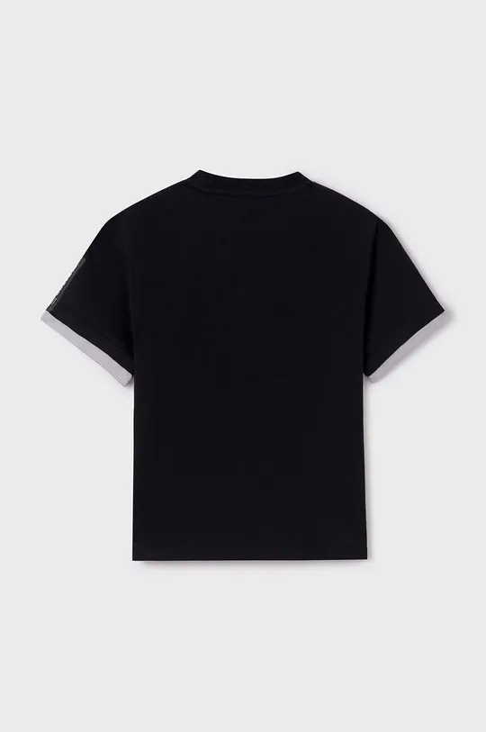 Detské bavlnené tričko Mayoral čierna