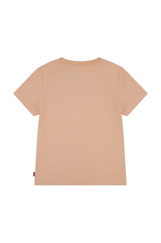Otroška bombažna kratka majica Levi's oranžna