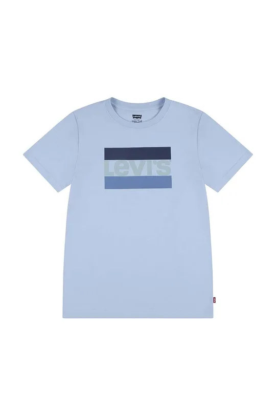 блакитний Дитяча бавовняна футболка Levi's Для хлопчиків