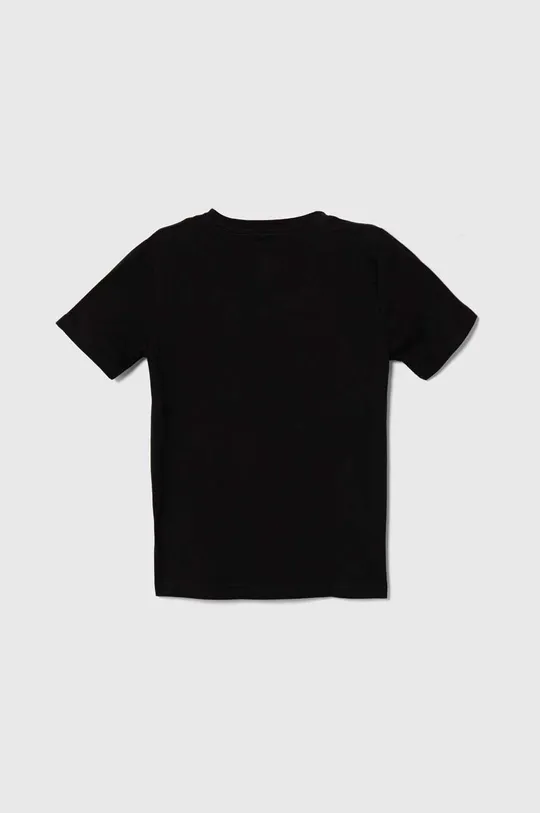 Otroška bombažna kratka majica Converse črna