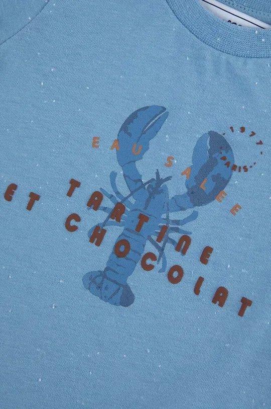 kék Tartine et Chocolat újszülött póló