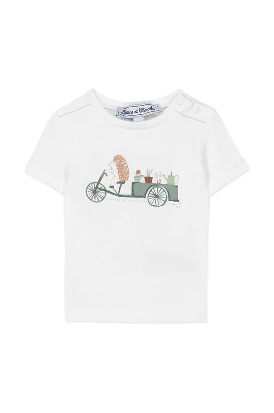 зелений Бавовняна футболка для немовлят Tartine et Chocolat Для хлопчиків