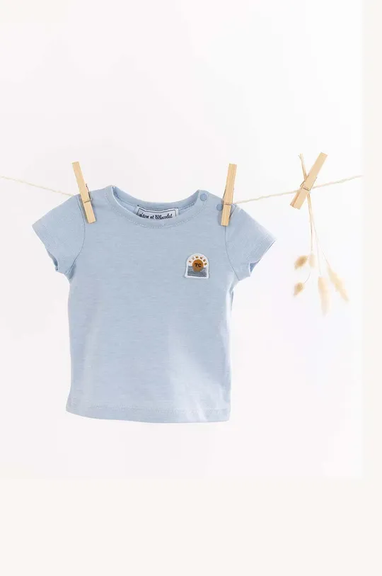 niebieski Tartine et Chocolat t-shirt bawełniany niemowlęcy