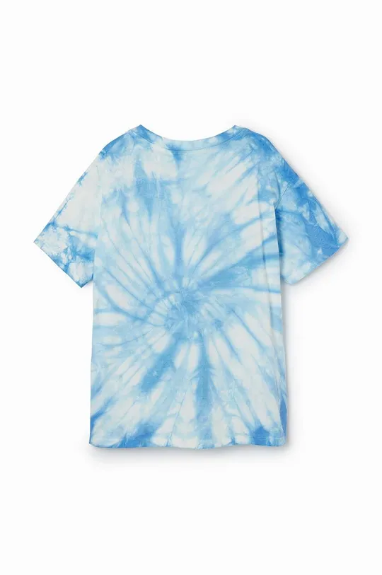 Detské bavlnené tričko Desigual modrá