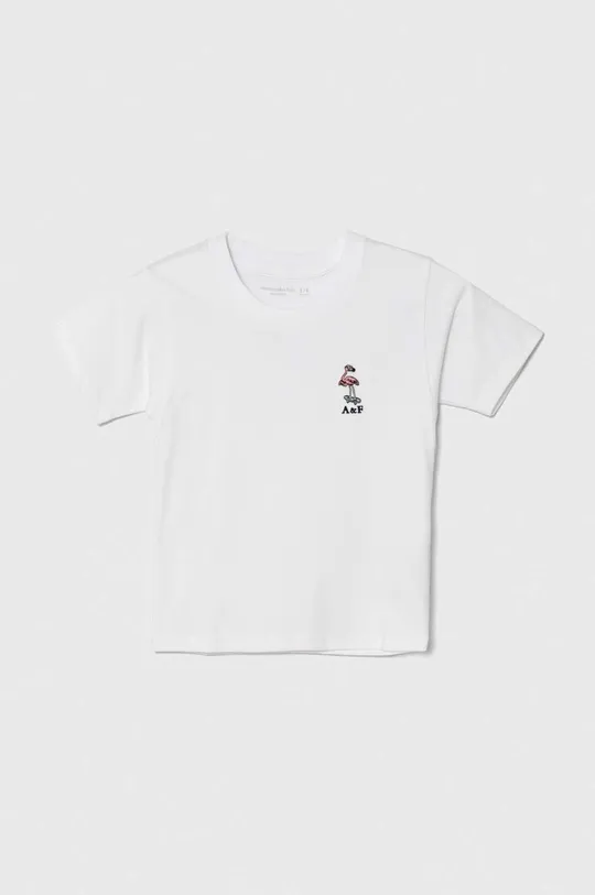 biały Abercrombie & Fitch t-shirt bawełniany dziecięcy Chłopięcy