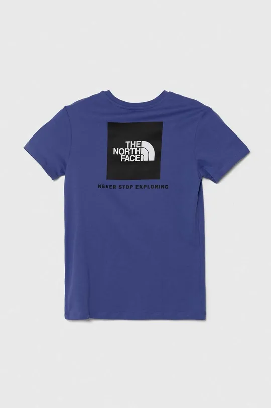 Otroška bombažna kratka majica The North Face REDBOX TEE (BACK BOX GRAPHIC) vijolična