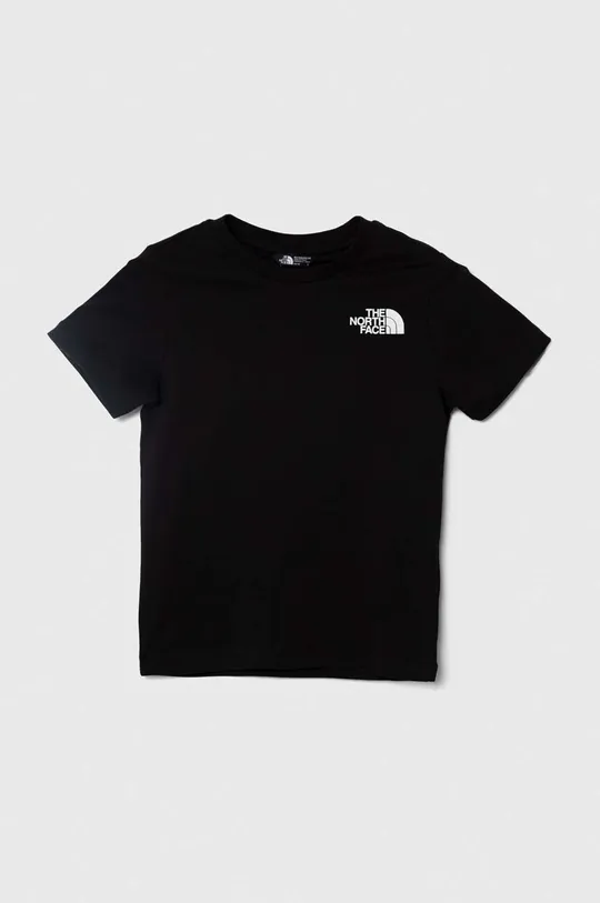 crna Dječja pamučna majica kratkih rukava The North Face REDBOX TEE (BACK BOX GRAPHIC) Za dječake