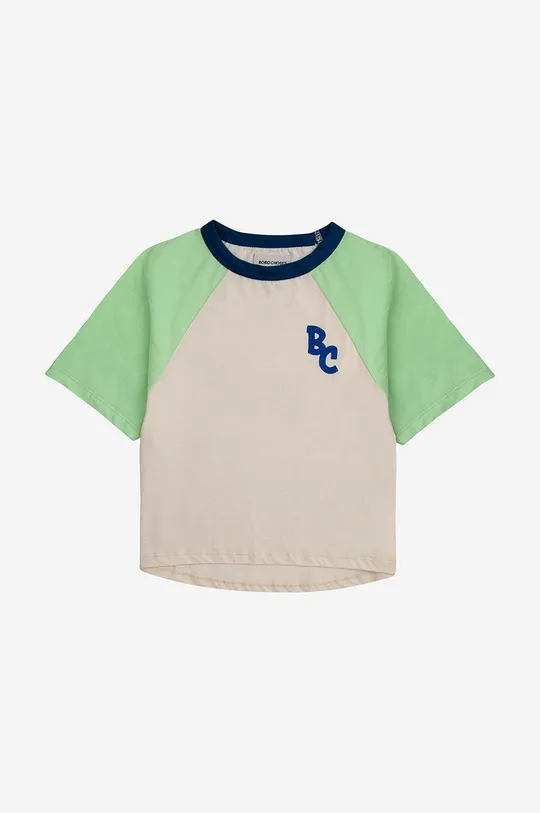 Otroška bombažna majica z dolgimi rokavi Bobo Choses zelena