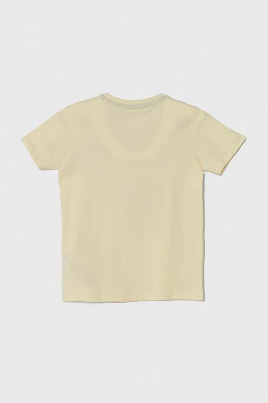 Dječja pamučna majica kratkih rukava Guess zlatna
