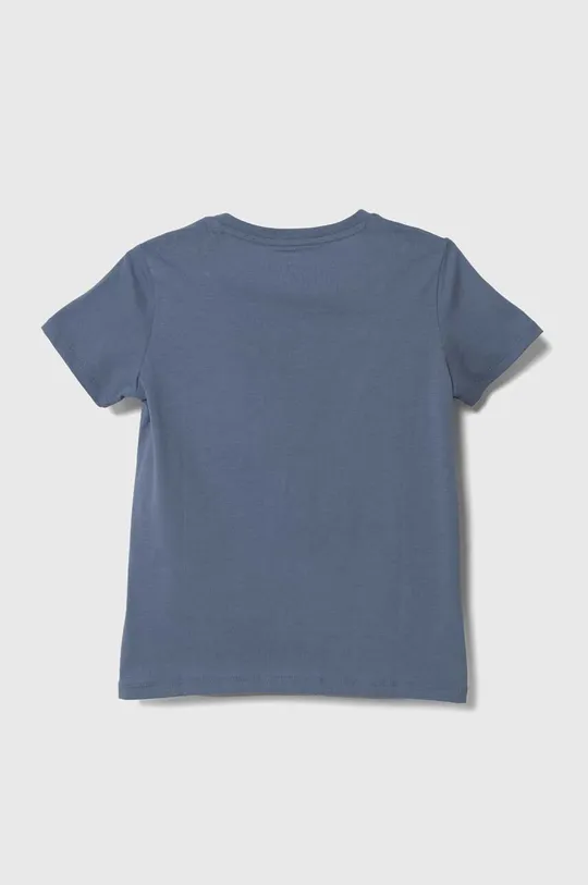 Дитяча бавовняна футболка Guess блакитний