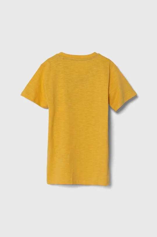 Дитяча бавовняна футболка Guess жовтий