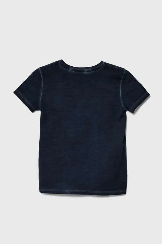 Otroška bombažna kratka majica Guess mornarsko modra