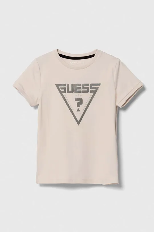 бежевий Дитяча футболка Guess Для хлопчиків