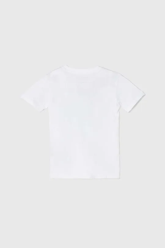 Βαμβακερό μπλουζάκι Guess λευκό