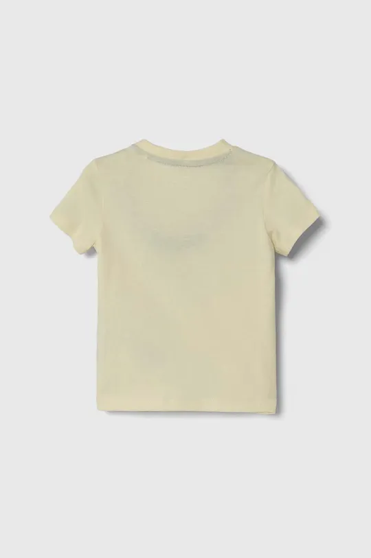 Παιδικό βαμβακερό μπλουζάκι Guess κίτρινο