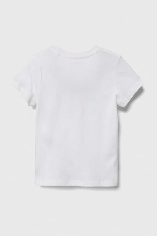 Дитяча бавовняна футболка Guess білий