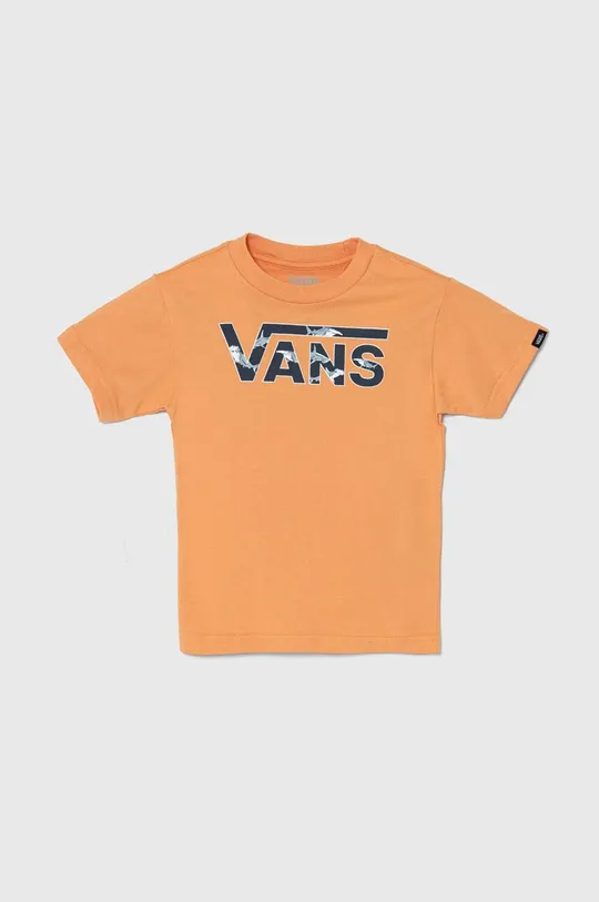 narancssárga Vans gyerek pamut póló BY VANS CLASSIC LOGO FILL KIDS Fiú
