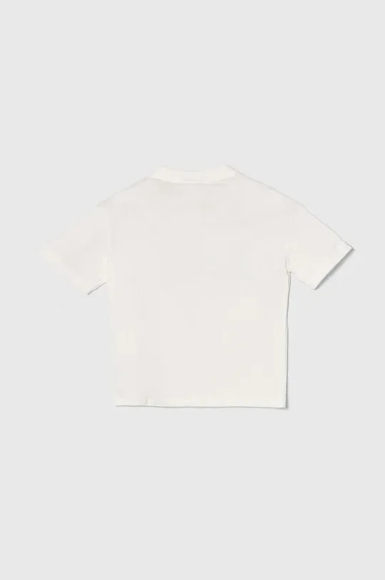 Детская хлопковая футболка Lacoste белый
