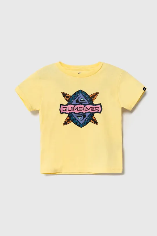 rumena Otroška bombažna kratka majica Quiksilver RAINMAKERBOY Fantovski