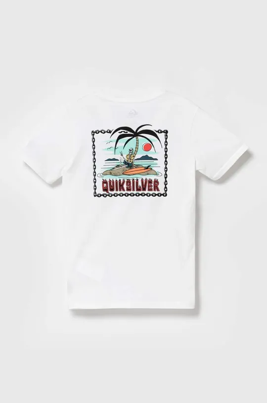 Дитяча бавовняна футболка Quiksilver MAROONEDYTH білий