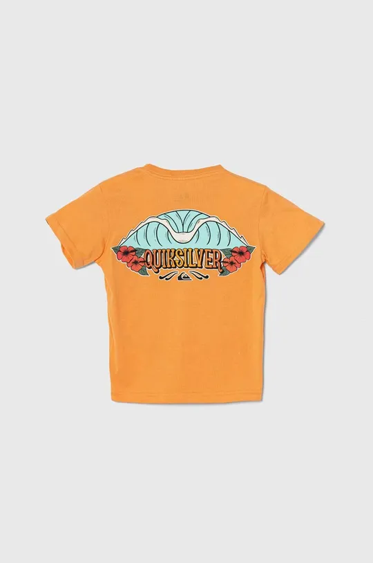 Otroška bombažna kratka majica Quiksilver TROPICALFADEBOY oranžna