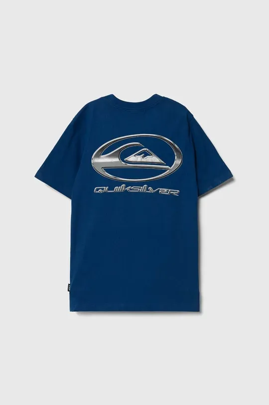 Otroška bombažna kratka majica Quiksilver CHROME LOGO modra
