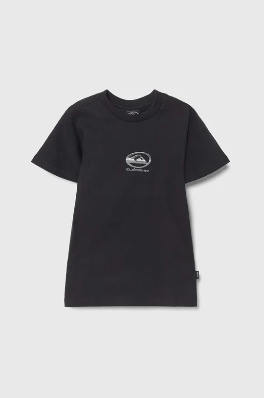 czarny Quiksilver t-shirt bawełniany dziecięcy CHROME LOGO Chłopięcy
