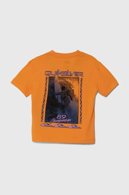 Otroška bombažna kratka majica Quiksilver BACKFLASHSSYTH oranžna
