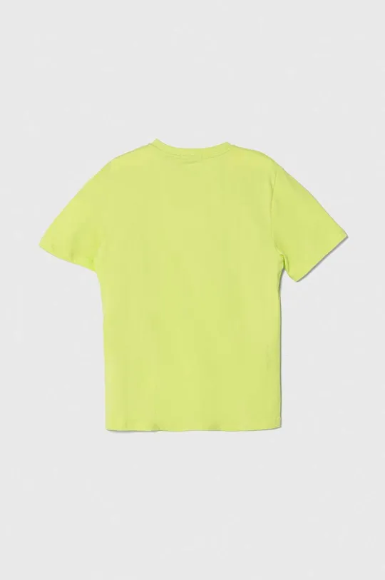 Dječja pamučna majica kratkih rukava Calvin Klein Jeans zelena