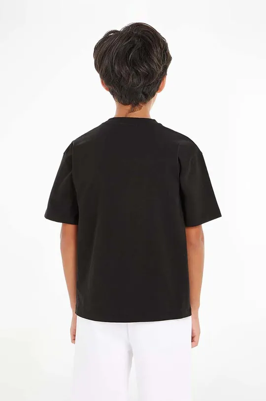 czarny Calvin Klein Jeans t-shirt dziecięcy