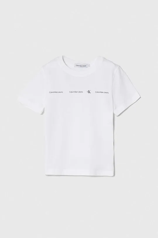 λευκό Παιδικό βαμβακερό μπλουζάκι Calvin Klein Jeans Για αγόρια