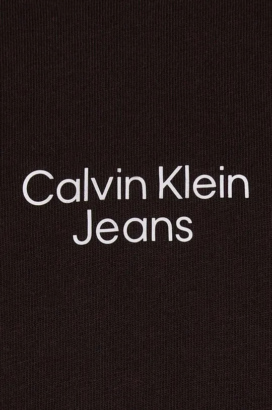 чёрный Детская хлопковая футболка Calvin Klein Jeans
