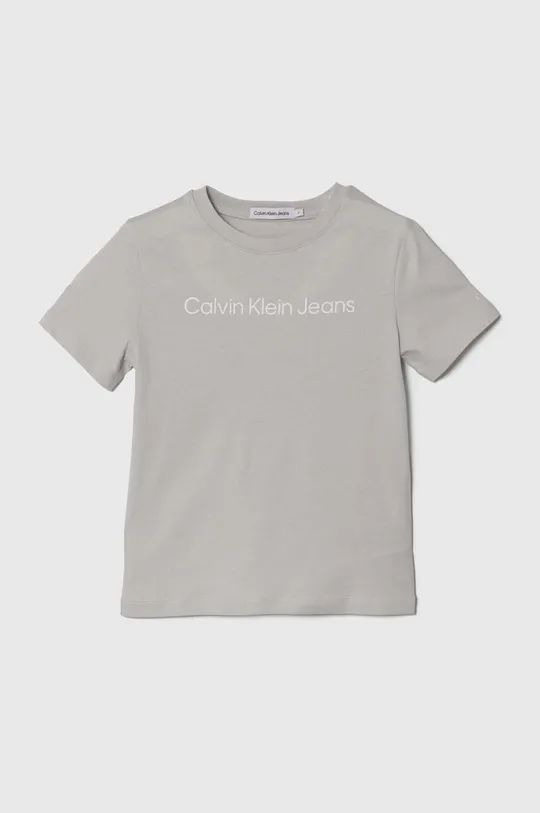 γκρί Παιδικό βαμβακερό μπλουζάκι Calvin Klein Jeans Για αγόρια