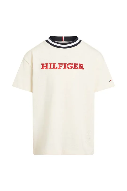 Παιδικό μπλουζάκι Tommy Hilfiger μπεζ