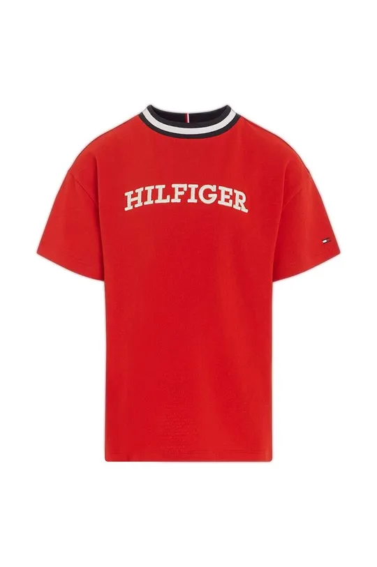 Otroška kratka majica Tommy Hilfiger rdeča