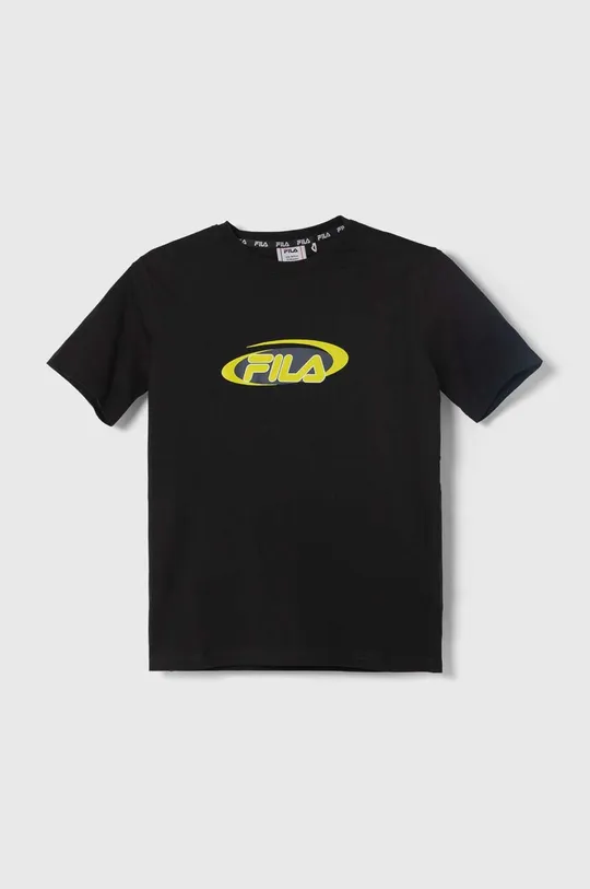 czarny Fila t-shirt bawełniany LEGDEN Chłopięcy