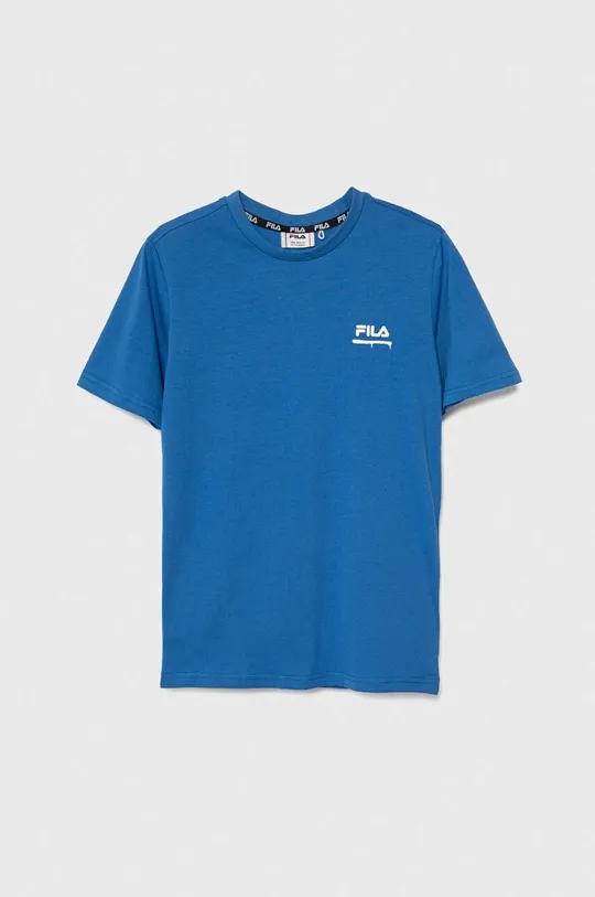 modrá Detské bavlnené tričko Fila LEGAU Chlapčenský