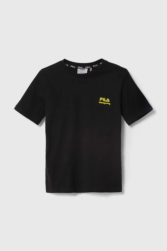 чёрный Детская хлопковая футболка Fila LEGAU Для мальчиков