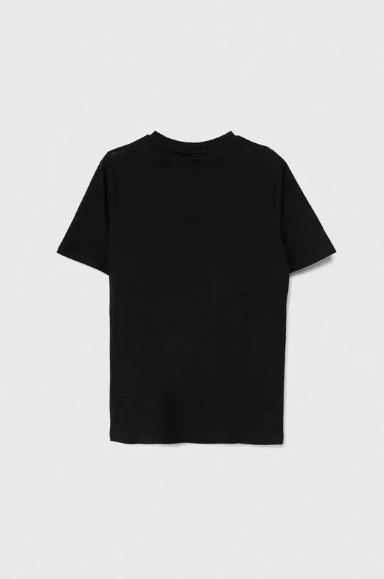 Παιδικό βαμβακερό μπλουζάκι Fila LEIENKAUL μαύρο