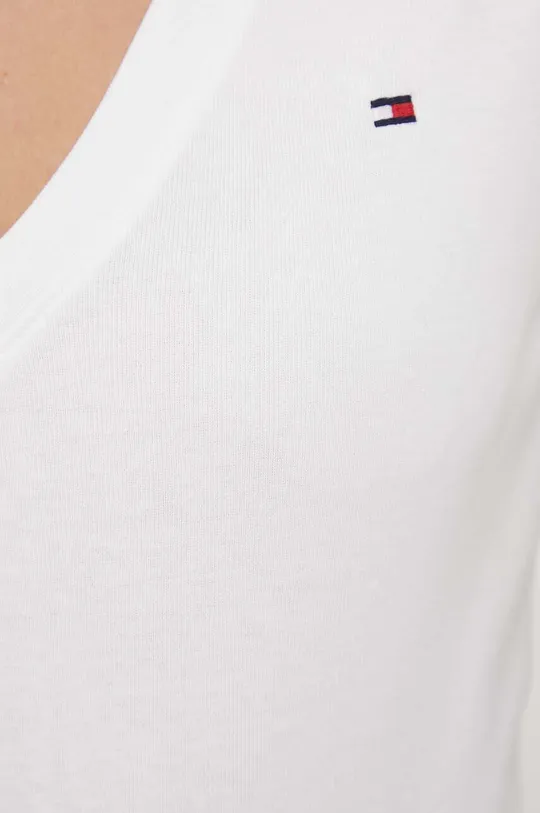 biały Tommy Hilfiger t-shirt bawełniany