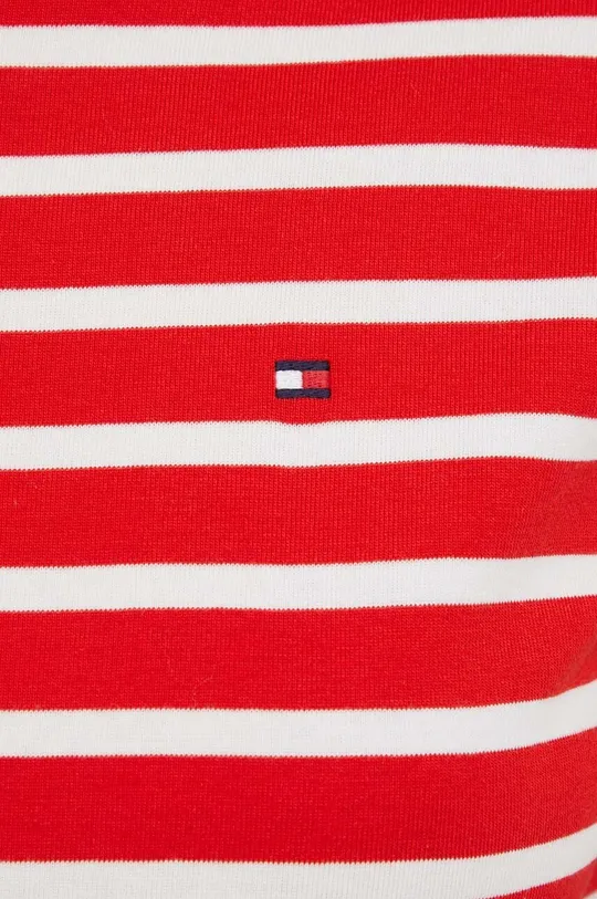 červená Bavlnené tričko Tommy Hilfiger