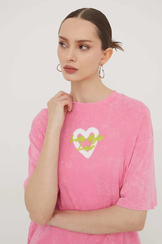 rosa HUGO t-shirt in cotone