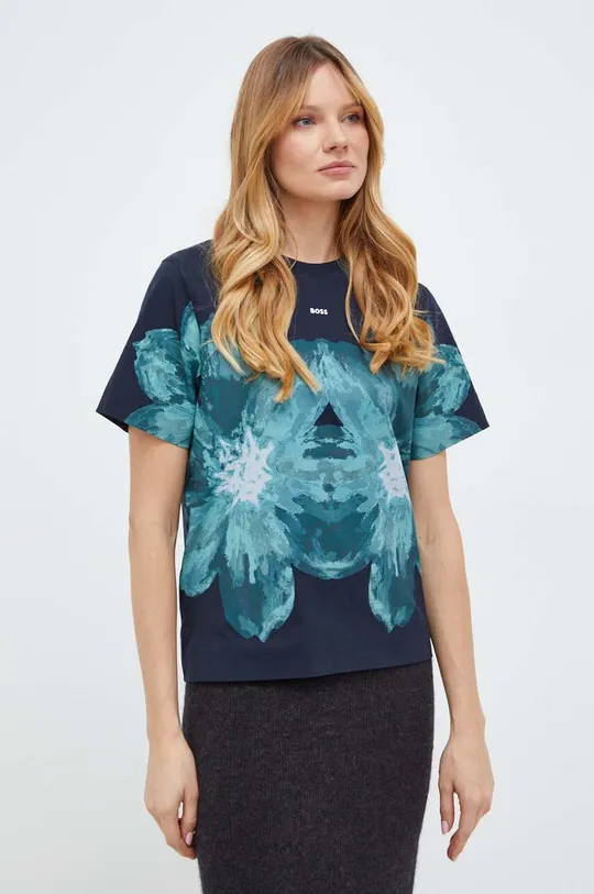 blu navy BOSS t-shirt in cotone Donna