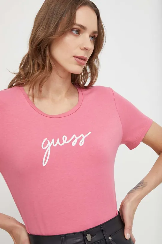 rózsaszín Guess t-shirt CARRIE Női