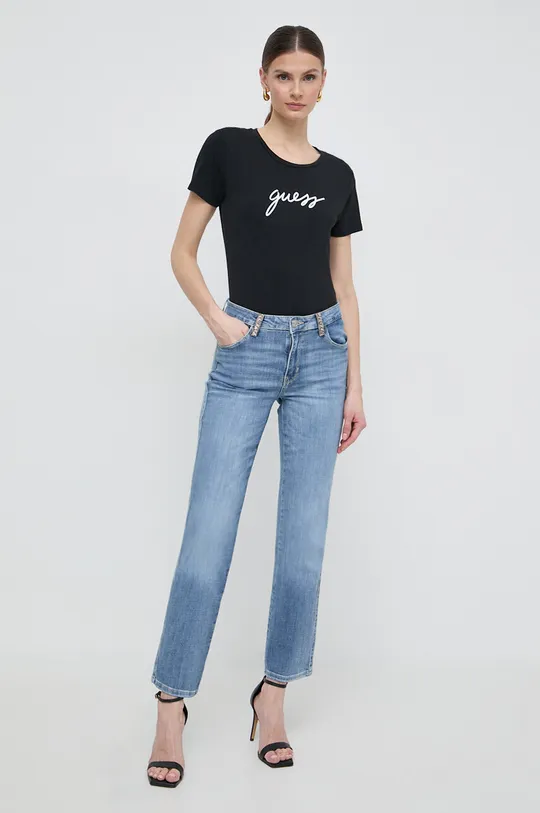 Guess t-shirt CARRIE fekete