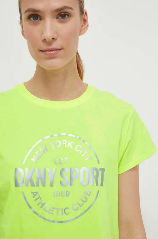 κίτρινο Βαμβακερό μπλουζάκι DKNY