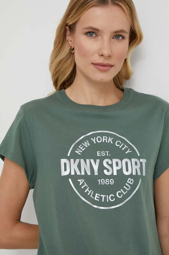зелений Бавовняна футболка Dkny Жіночий