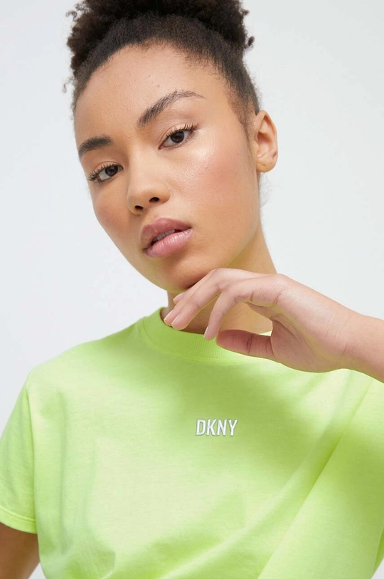 żółty Dkny t-shirt bawełniany