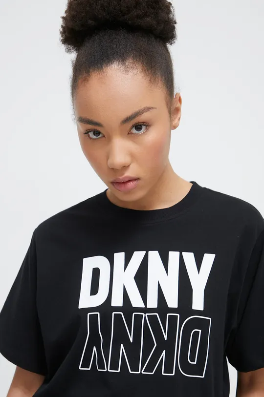 чорний Бавовняна футболка Dkny